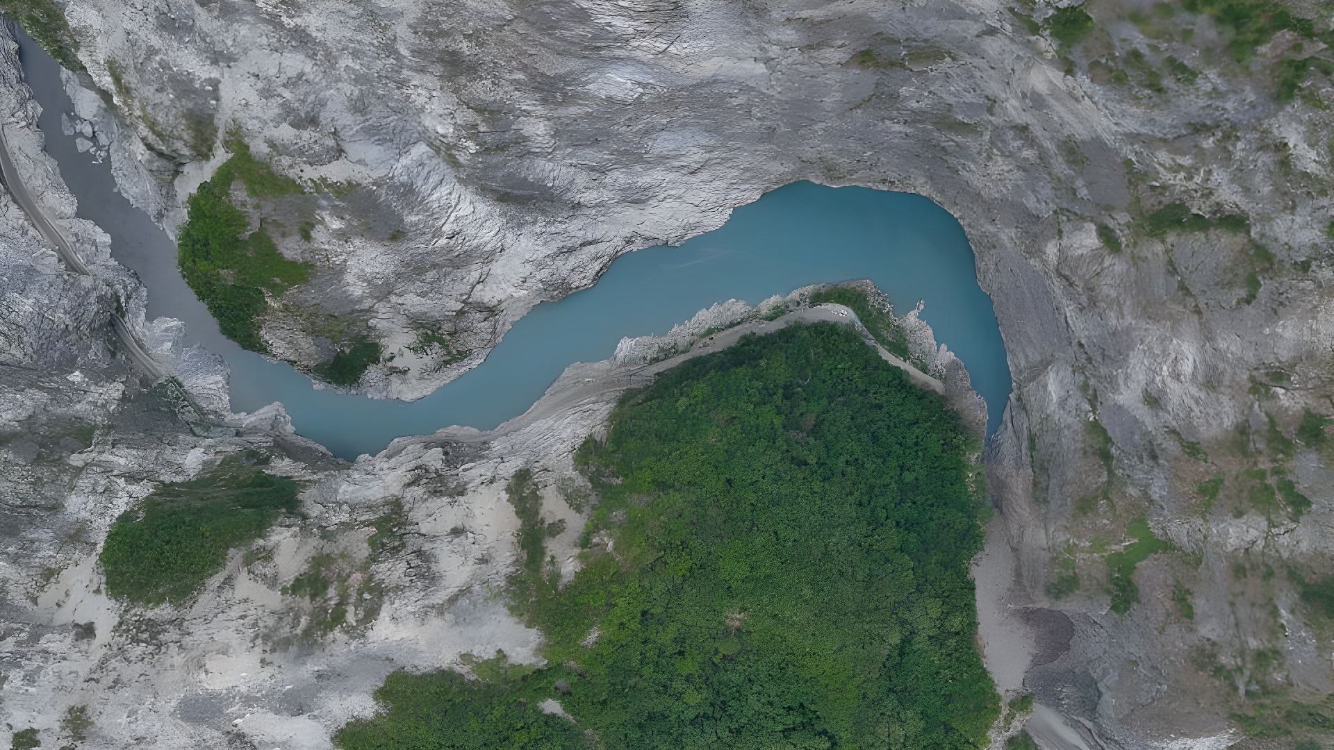 花蓮立霧溪堰塞湖空拍畫面