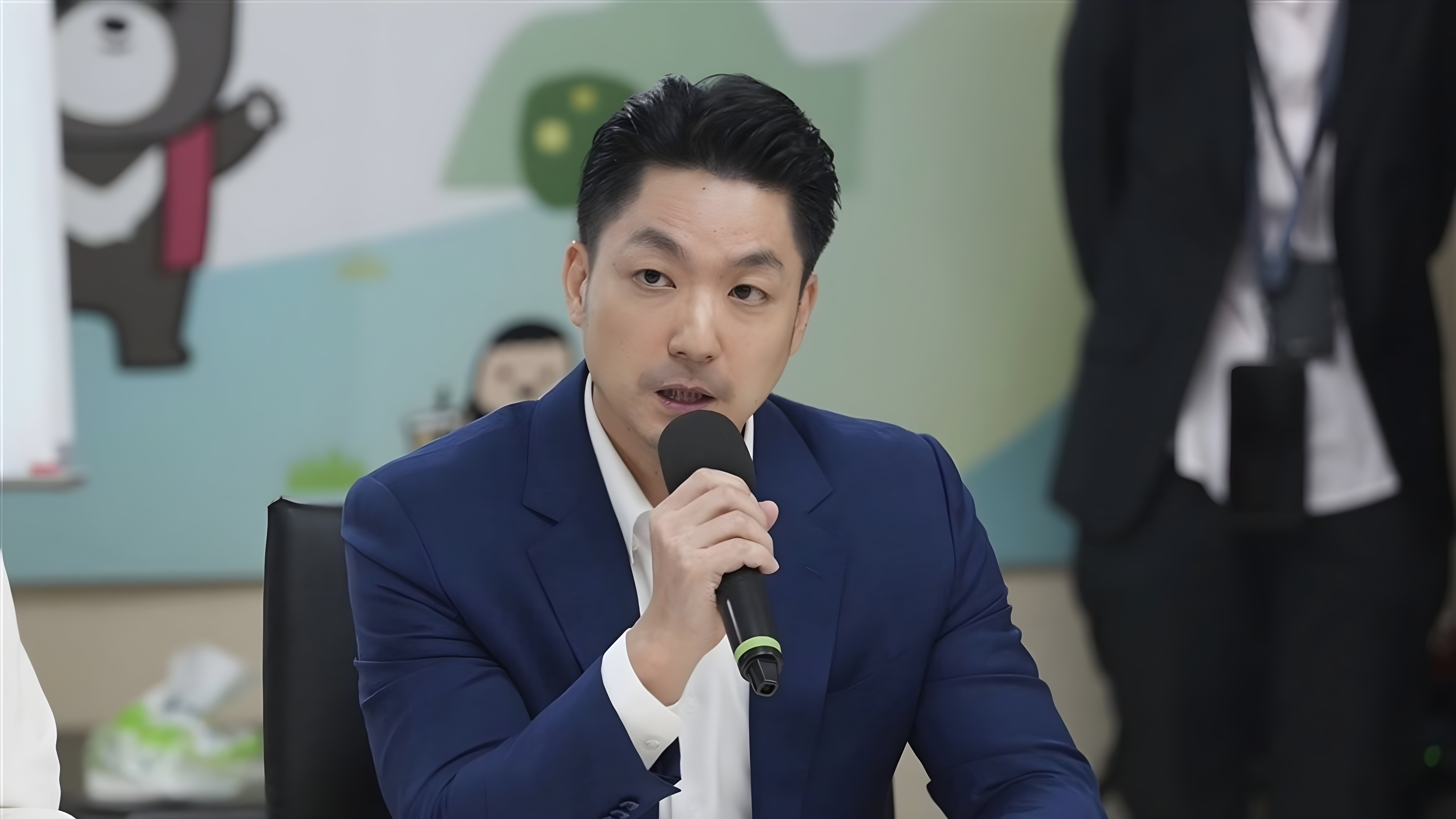 台北市長蔣萬安於公開場合致詞。