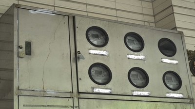 有標記房號的獨立電表